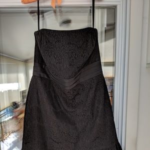 Black Cocktail Dress Strapless Size 14